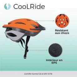 Casque Vélo Junior 54-58 Cm Multisport Orange Avec Visère Intégrée -Vélos Séries Boutique casque velo junior 54 58 cm multisport orange avec visere integree 2