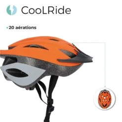 Casque Vélo Junior 54-58 Cm Multisport Orange Avec Visère Intégrée -Vélos Séries Boutique casque velo junior 54 58 cm multisport orange avec visere integree 4