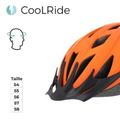 Casque Vélo Junior 54-58 Cm Multisport Orange Avec Visère Intégrée -Vélos Séries Boutique casque velo junior 54 58 cm multisport orange avec visere integree 5