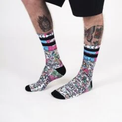 Chaussettes American Socks Doodle - Mid High -Vélos Séries Boutique chaussettes american socks doodle mid high 3