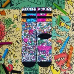Chaussettes American Socks Doodle - Mid High -Vélos Séries Boutique chaussettes american socks doodle mid high 5