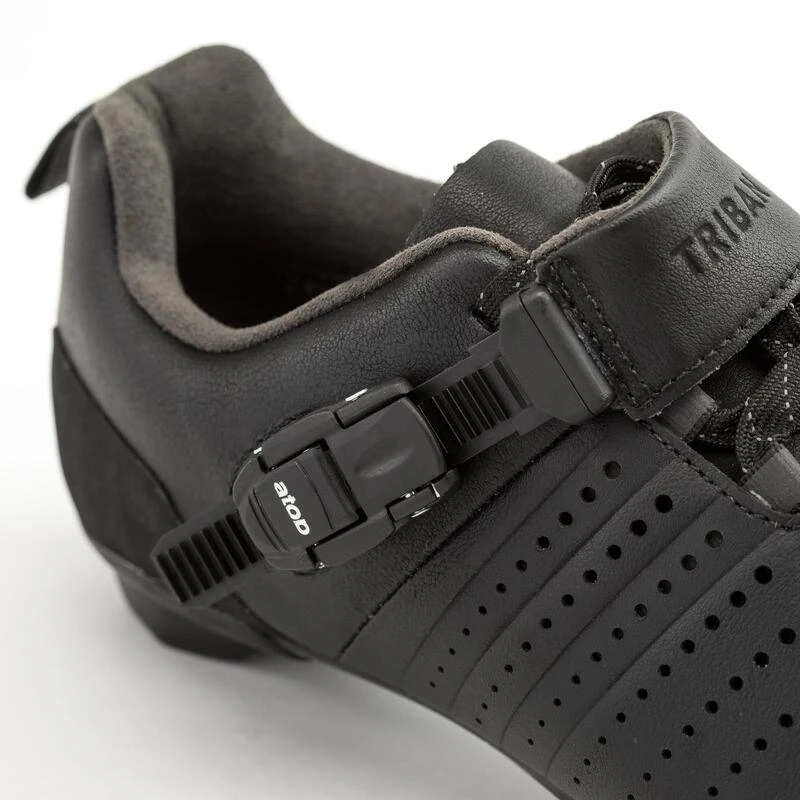 CHAUSSURES VELO GRAVEL ET ROUTE CUIR A LACETS SPD GRVL 520 NOIRE 9 CHAUSSURES VELO GRAVEL ET ROUTE CUIR A LACETS SPD GRVL 520 NOIRE – Image 7