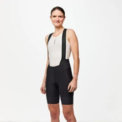 Cuissard Bretelles De Vélo Route Femme Endurance Noir