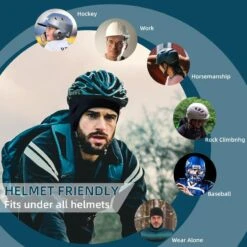 ROCKBROS Cyclisme Bonnet Polaire Thermique Sous Casque Coupe-Vent Avec Couvre-Oreilles -Vélos Séries Boutique cyclisme bonnet polaire thermique sous casque coupe vent avec couvre oreilles 5