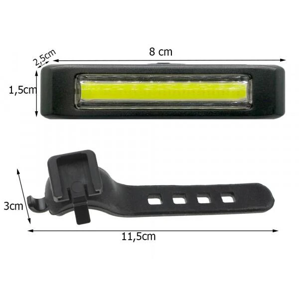 Feu Arrière De Vélo - 100 Lumens - LED USB Rechargeable 5 Feu Arrière De Vélo - 100 Lumens - LED USB Rechargeable – Image 3