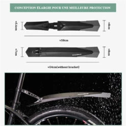 ROCKBROS Garde-boue De Vélo Garde-Boue VTT Avant Et Arrière Réglable En PP -Vélos Séries Boutique garde boue de velo garde boue vtt avant et arriere reglable en pp 4