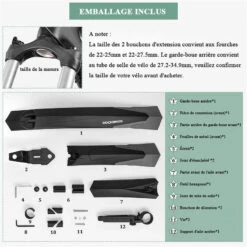 ROCKBROS Garde-boue De Vélo Garde-Boue VTT Avant Et Arrière Réglable En PP -Vélos Séries Boutique garde boue de velo garde boue vtt avant et arriere reglable en pp 5