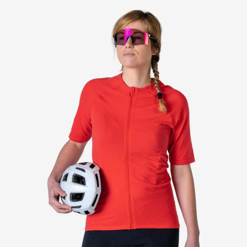 Riverside Maillot De Vélo Manches Courtes Femme GRAVEL 900 Rouge (48% Mérinos) 3 Riverside Maillot De Vélo Manches Courtes Femme GRAVEL 900 Rouge (48% Mérinos)