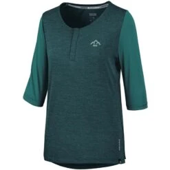 IXS Maillot De Vélo Manches Longues Femme Carve X Women Henley Turquoise