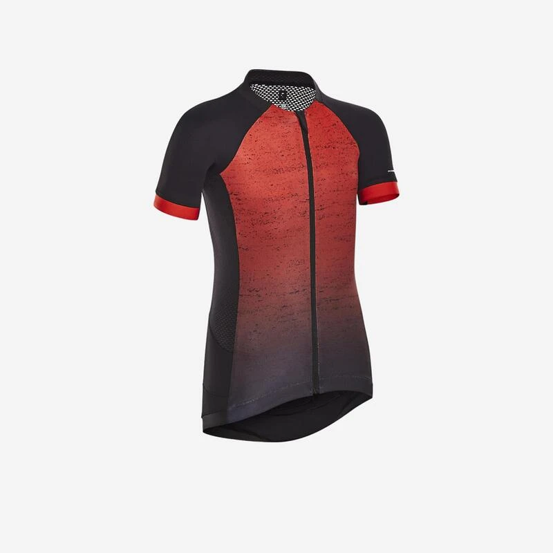 BTWIN Maillot Manches Courtes Vélo Enfant 900 Noir Et Rouge 3 BTWIN Maillot Manches Courtes Vélo Enfant 900 Noir Et Rouge