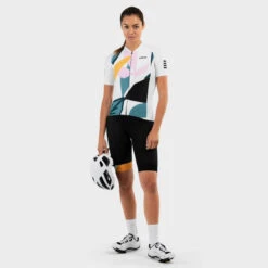 Maillot Vélo Manches Courtes Femme Cyclisme M2 Pinerolo Blanc -Vélos Séries Boutique maillot velo manches courtes femme cyclisme m2 pinerolo blanc 3