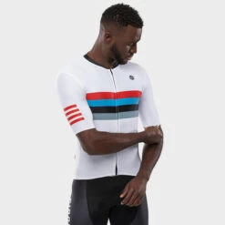 Maillot Vélo Manches Courtes Homme Cyclisme M2 Westfalia Blanc
