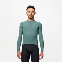 Maillot Vélo Route Manches Longues été Homme UVP - Racer Ultralight Cèdre