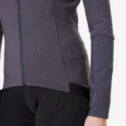 Rockrider Maillot Vélo VTT Cross Country Temps Frais Manches Longues Femme - Gris -Vélos Séries Boutique maillot velo vtt cross country temps frais manches longues femme gris 8