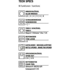 SKS Outil Multifonction Vélo Multitool Tom 18 -Vélos Séries Boutique outil multifonction velo multitool tom 18 5