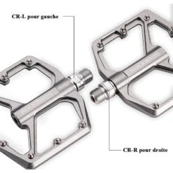 ROCKBROS Pédale Vélo En Alliage D'aluminium Pour Vélo Bicyclette Cyclisme VTT Titane -Vélos Séries Boutique pedale velo en alliage daluminium pour velo bicyclette cyclisme vtt titane 4