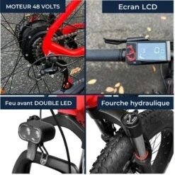 Vélo Électrique YEEP.ME HOLIDAY Bleu 26’’ Fatbike 48V Batt 643Wh Freins Hydrau -Vélos Séries Boutique velo electrique yeepme holiday bleu 26 fatbike 48v batt 643wh freins hydrau 2