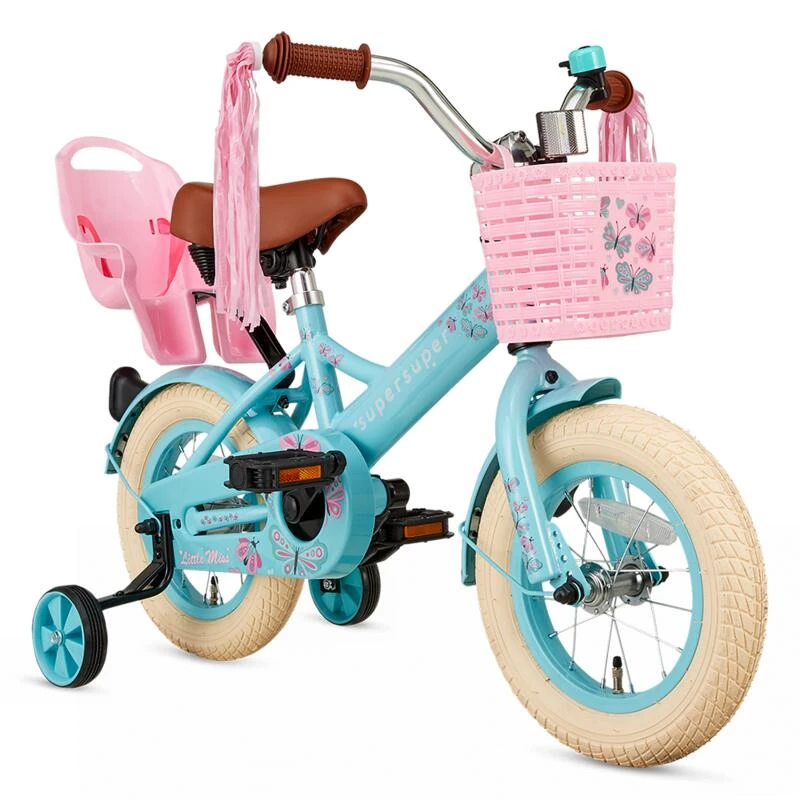 Vélo Enfant SuperSuper Little Miss - 12 Pouces - Turquoise 4 Vélo Enfant SuperSuper Little Miss - 12 Pouces - Turquoise – Image 2