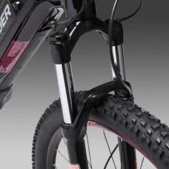 Rockrider Vélo VTT électrique Semi-rigide 27,5", E-ST520 Noir Violet -Vélos Séries Boutique velo vtt electrique semi rigide 275 e st520 noir violet 9