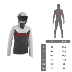 Rockrider Veste Coupe Pluie VELO VTT All Mountain Imperméable Grise -Vélos Séries Boutique veste coupe pluie velo vtt all mountain impermeable grise 4