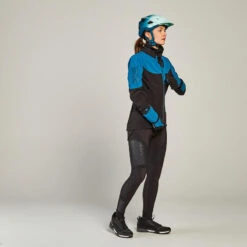 Rockrider VESTE HIVER VTT FEMME TURQUOISE NOIR 17 Rockrider VESTE HIVER VTT FEMME TURQUOISE NOIR -Vélos Séries Boutique veste hiver vtt femme turquoise noir 5