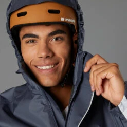 BTWIN VESTE PLUIE VÉLO VILLE 540 HOMME MARINE CERTIFIÉE EPI VISIBILITÉ -Vélos Séries Boutique veste pluie velo ville 540 homme marine certifiee epi visibilite 6